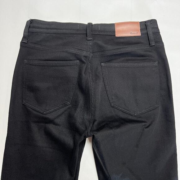 Madewell 10” High Riser Skinny Jeans SIZE 26 Black Distressed Raw Hem - Picture 8 of 10
